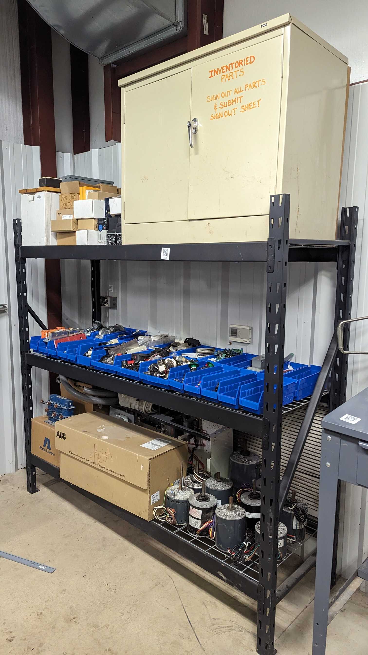 BULK LOT OF SHELVING CONTENTS - ELECTRICAL INSTRUMENTATION - SHELVING