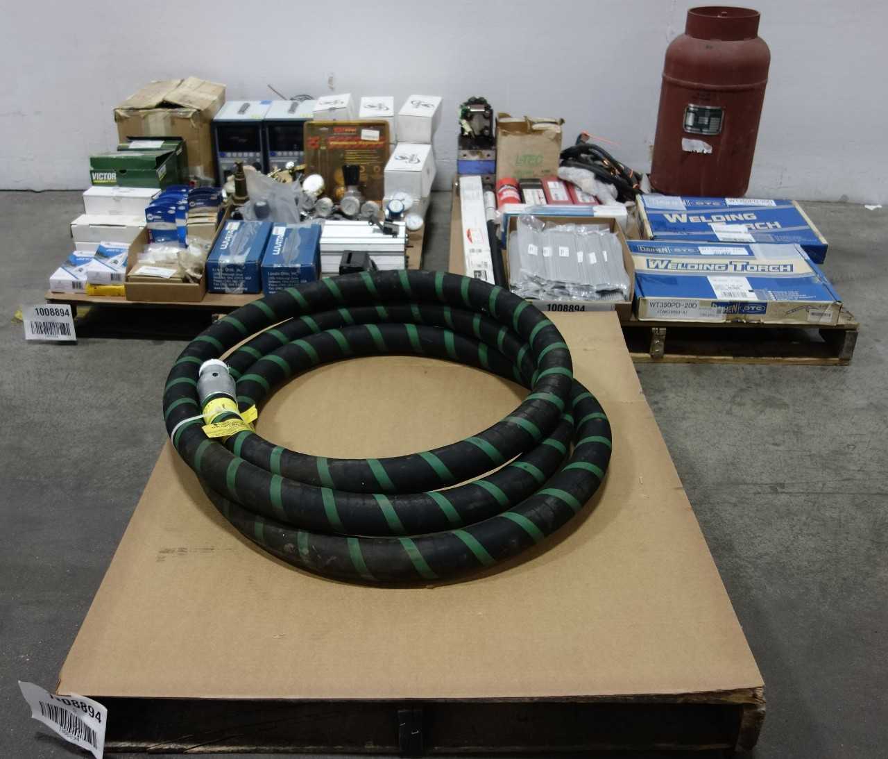 3 PALLETS OF ASSORTED WELDING PARTS AND ACCESSORIES - WELDING EQUIPMENT