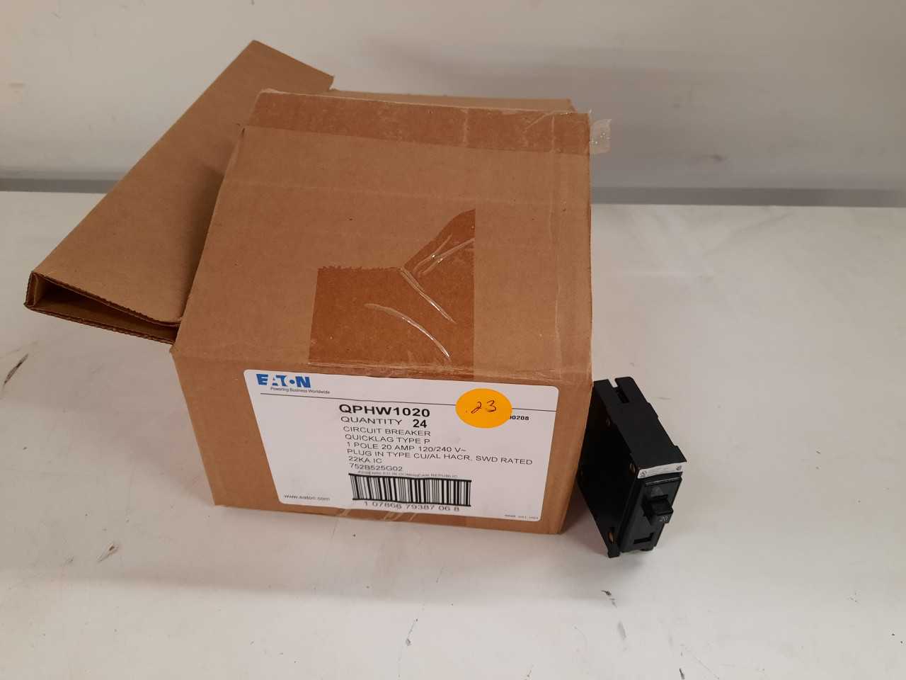 Quantity of 43x QPHW1020 1P 20A 120/240V MCB/Residential Circuit Breakers - CIRCUIT BREAKERS