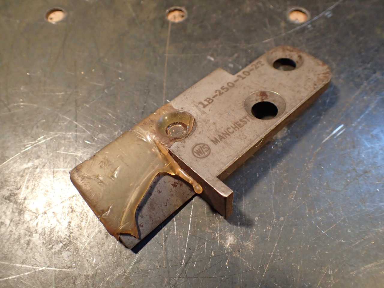 W/S Manchester 1B-250-10-2T Butt Brazed Carbide Grooving Tool Blade Support - WORKHOLDING
