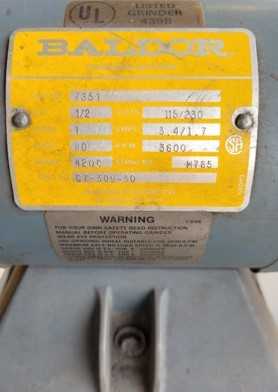 Baldor Pedistal Grinder - GRINDING MACHINES