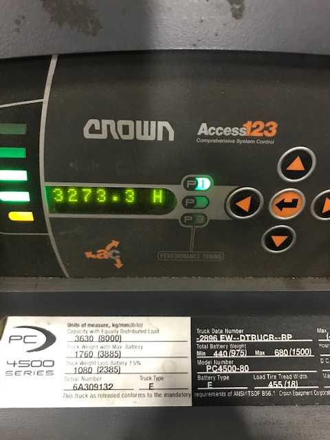 2012 Crown PC4500-80 center rider pallet jack, Norcross, GA - ELECTRIC PALLET JACKS