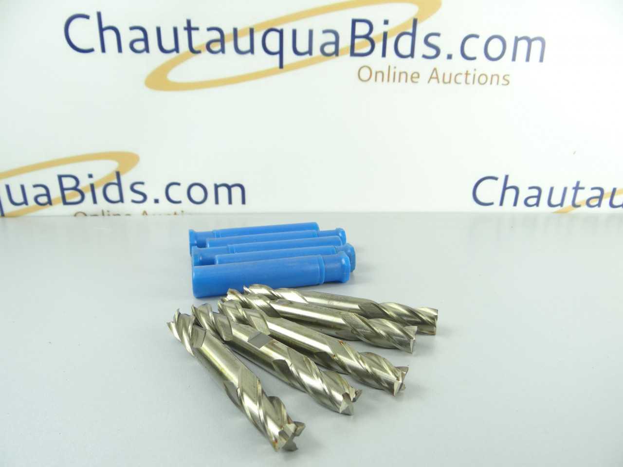 New Lot of 5 CME HSS 4 Flute Double End Mills - MACHINING EQUIPMENT