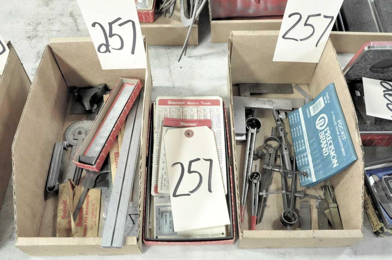 Lot Asstd Steel Rules Size Charts and Compasses in 3 Boxes - ELECTRIC POWER TOOLS