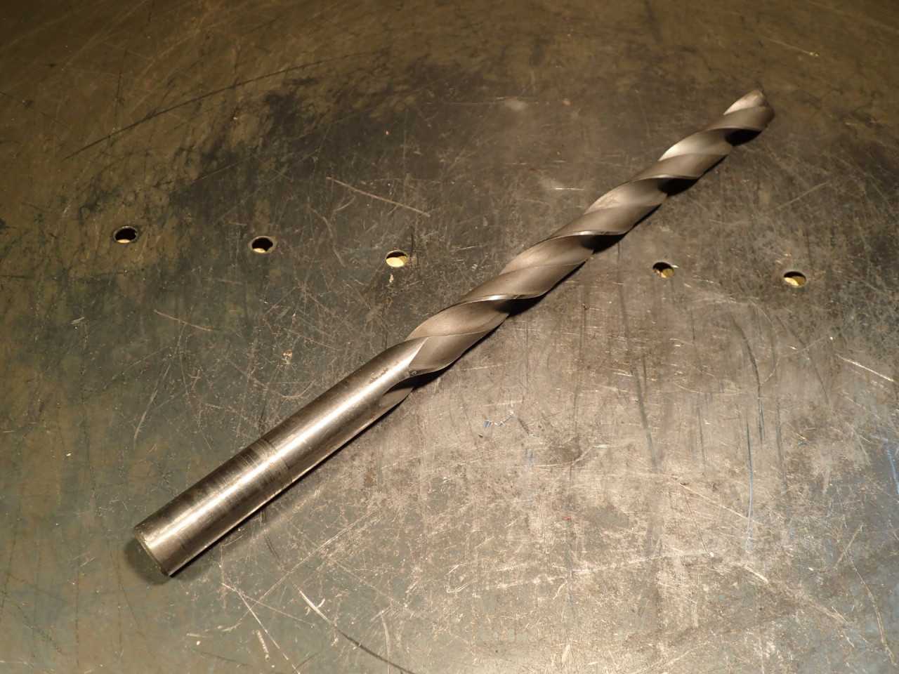 21/32" .6562" HSS Drill Bit: 8-1/4" Extra Long Flutes, Straight Shank, 12" OAL - MACHINING EQUIPMENT PARTS
