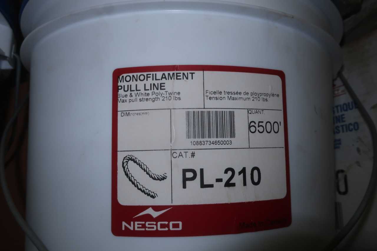 CONTENTS OF SHELF, ASSORTED CABLE PULLING SUPPLIES, LUBRICANT, PULL LINE, CONNECTOR - ELECTRICAL COMPONENTS
