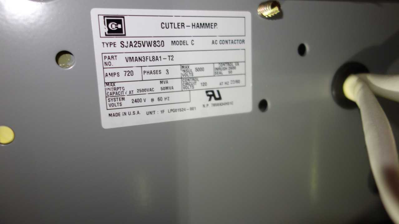 LOT OF 4 EATON SJA 720A 5KV-AC VACUUM AC CONTACTORS - CONTACTORS