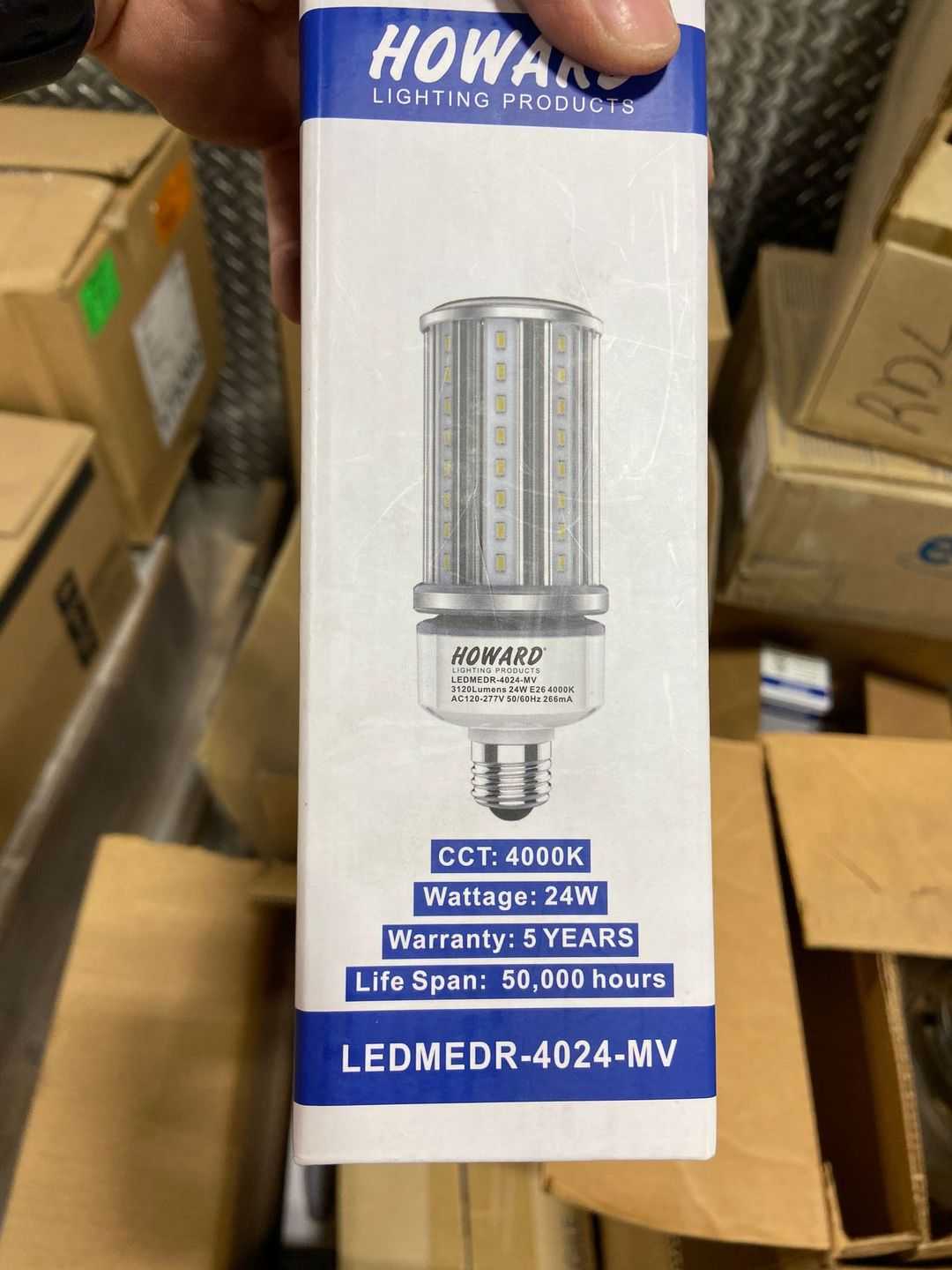 BULK LOT OF LED BULBS AND LIGHT FIXTURES ON A PALLET - LIGHTING