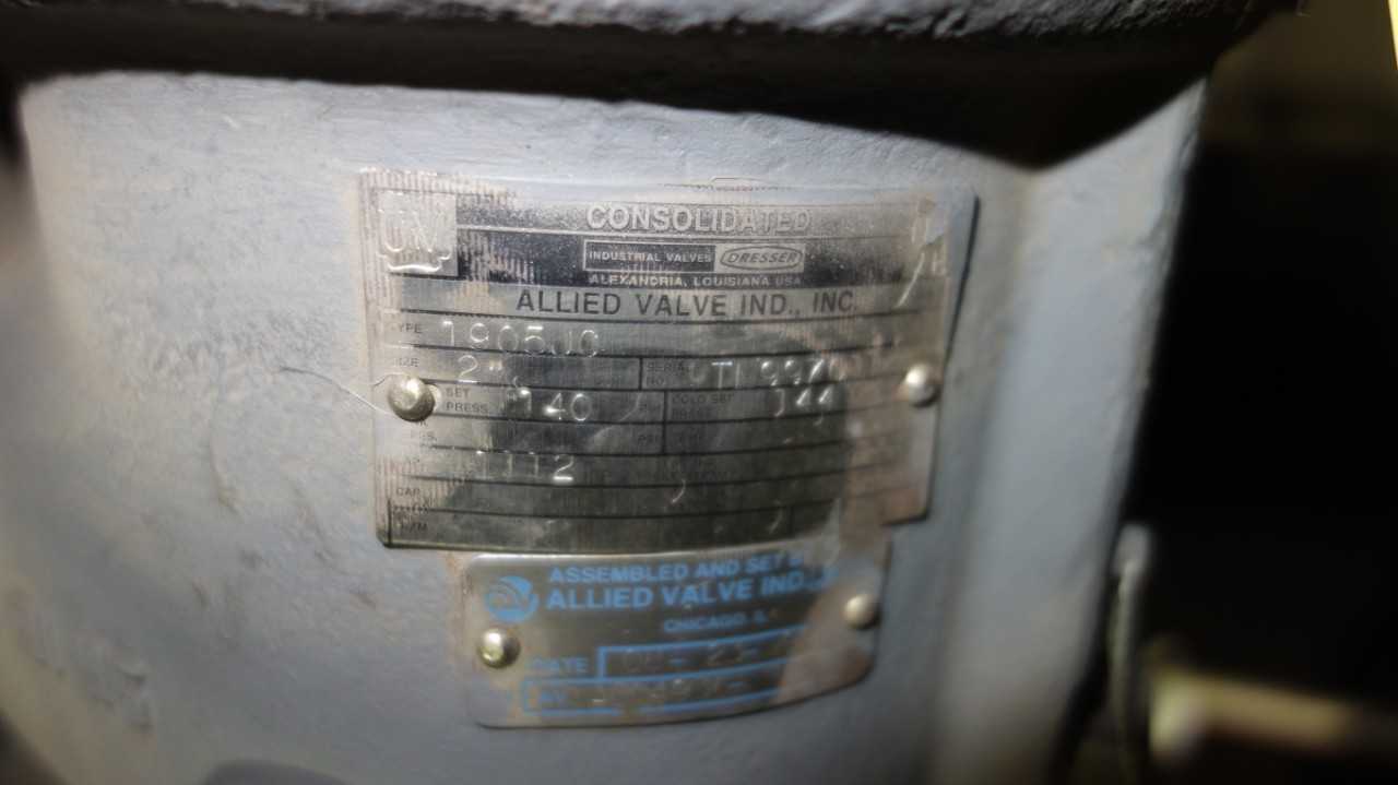 ALLIED 1905JC 2 IN 1112 LB/HR RELIEF VALVE - RELIEF VALVE