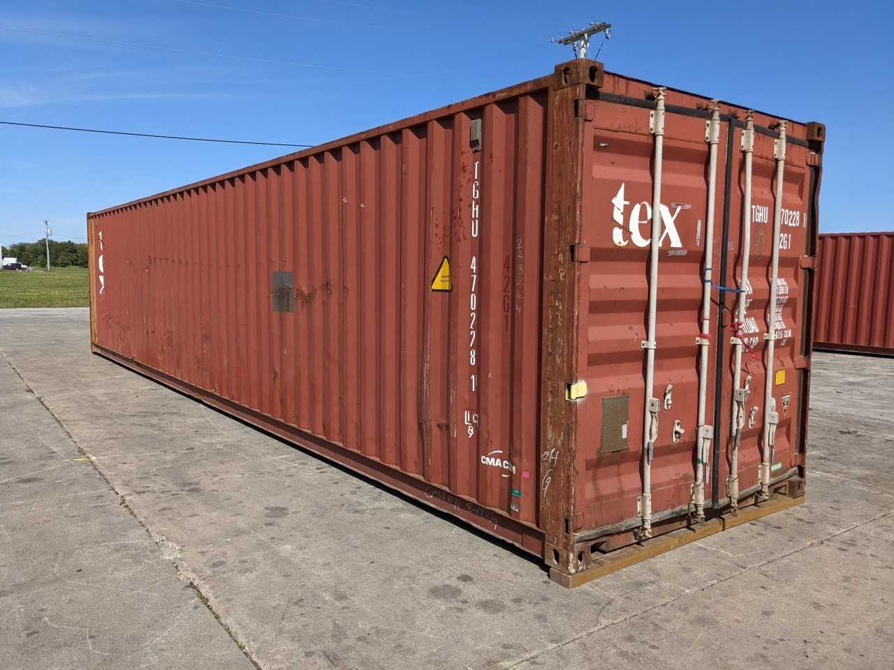 TEX 40FT STANDARD CUBE SHIPPING CONTAINER - INDUSTRIAL PARTS