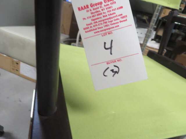 3 director chairs. Two yellow, one black. Black one is missing the back stand. Good condition. They fold up. - PLANT & FACILITY