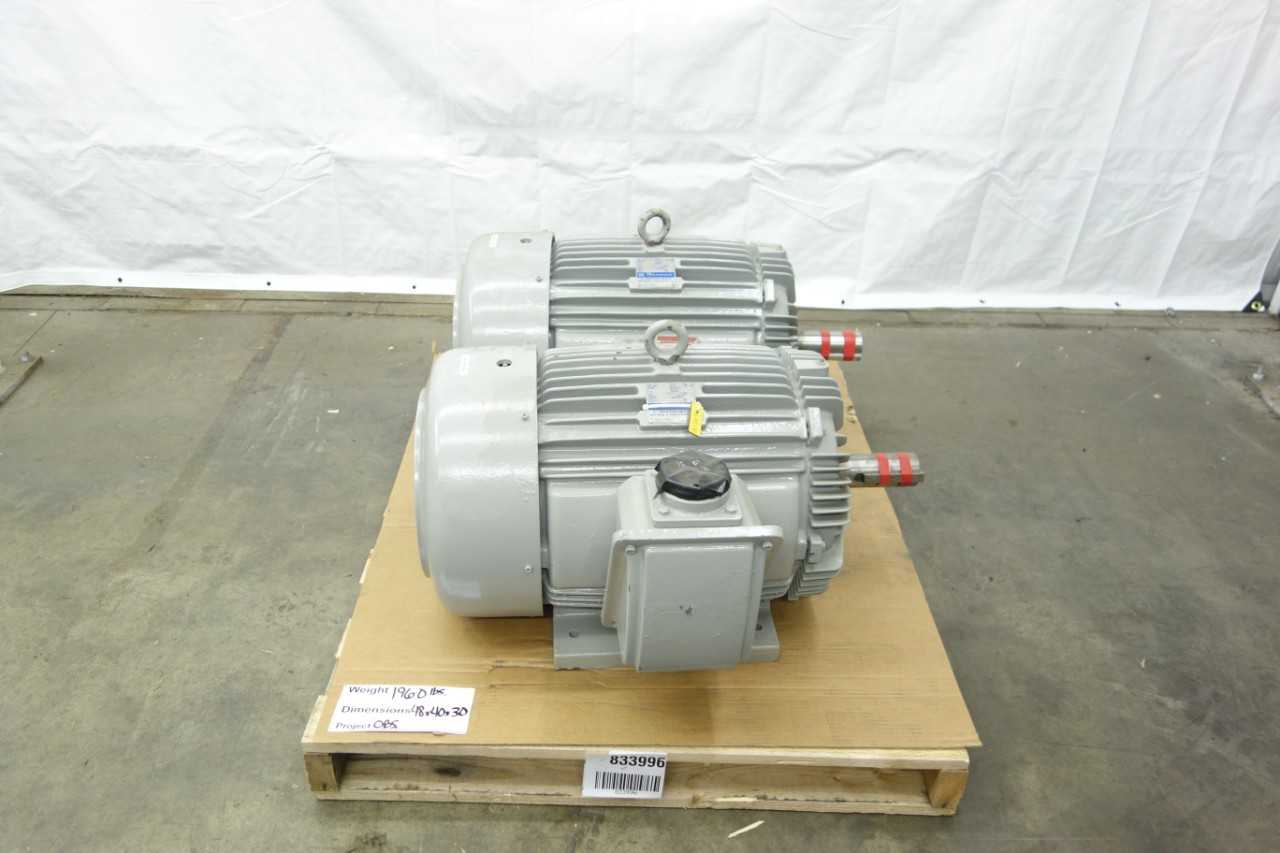 LOT OF 2 ELETTRA TECHNOLOGY TYPE HE INDUCTION 365T AC MOTOR - ELECTRIC MOTORS