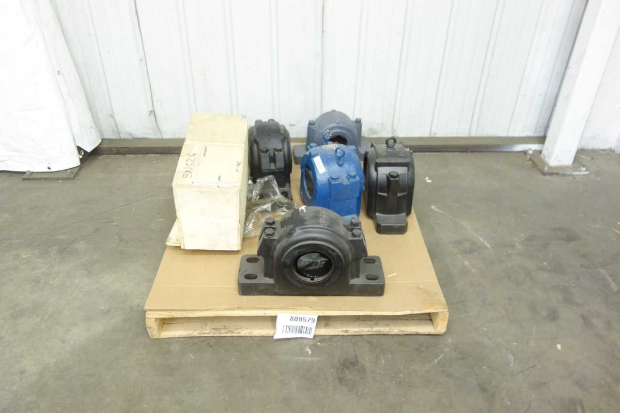 PALLET OF ASSORTED SPLIT CASE PILLOW BLOCK BEARING HOUSINGS - BEARINGS
