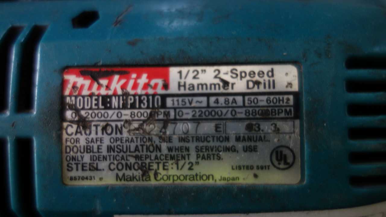 MAKITA NFP1310 1/2IN 2-SPEED HAMMER DRILL - ELECTRIC POWER TOOLS