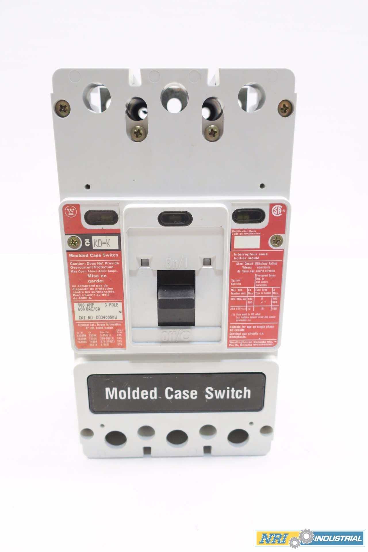 WESTINGHOUSE 400 AMP CIRCUIT BREAKER - MISCELLANEOUS