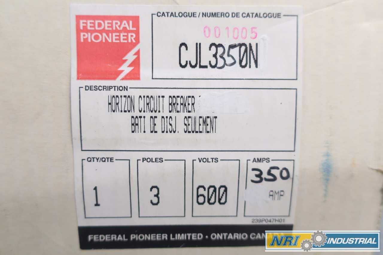 FEDERAL PIONEER CJL3350N 350 AMP CIRCUIT BREAKER - MISCELLANEOUS