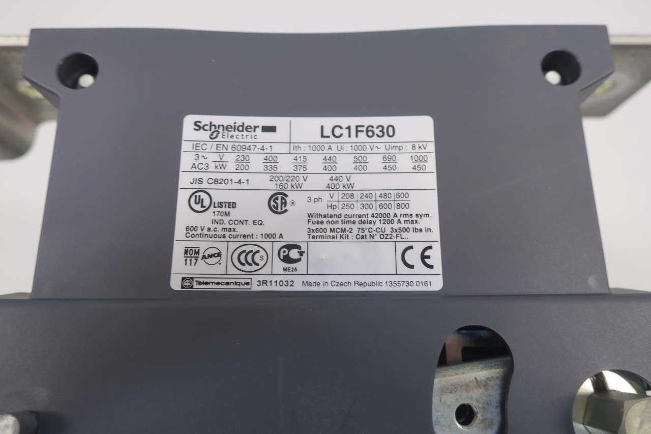 SCHNEIDER LC1F630 600HP 1000 AMP CONTACTOR - MISCELLANEOUS