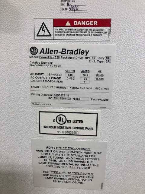 Allen Bradley Powerflex 525 VFD - MOTOR DRIVES