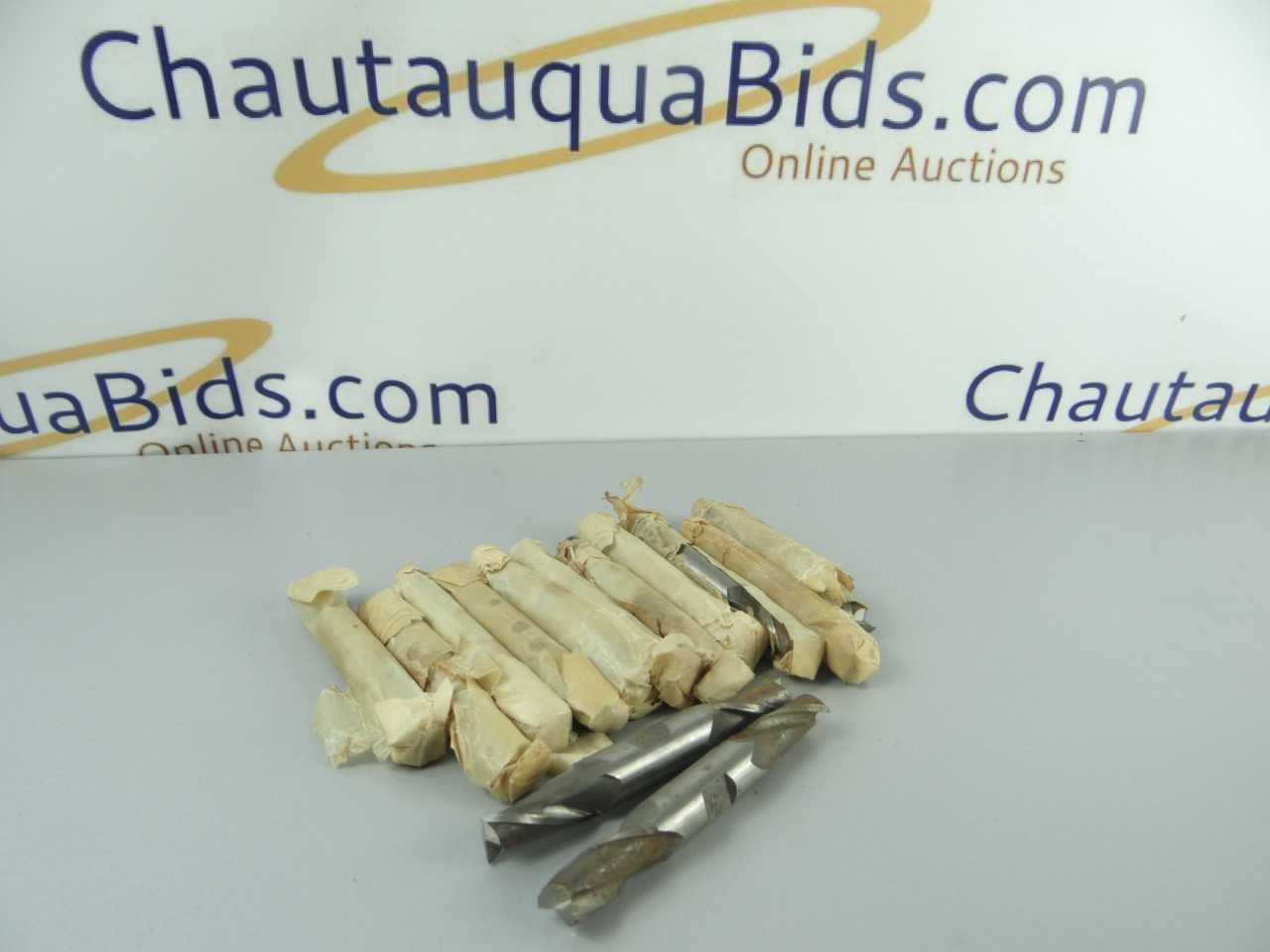 Lot of 13 New HSS 2 Flute Double End Mills - MACHINING ACCESSORIES & TOOLING