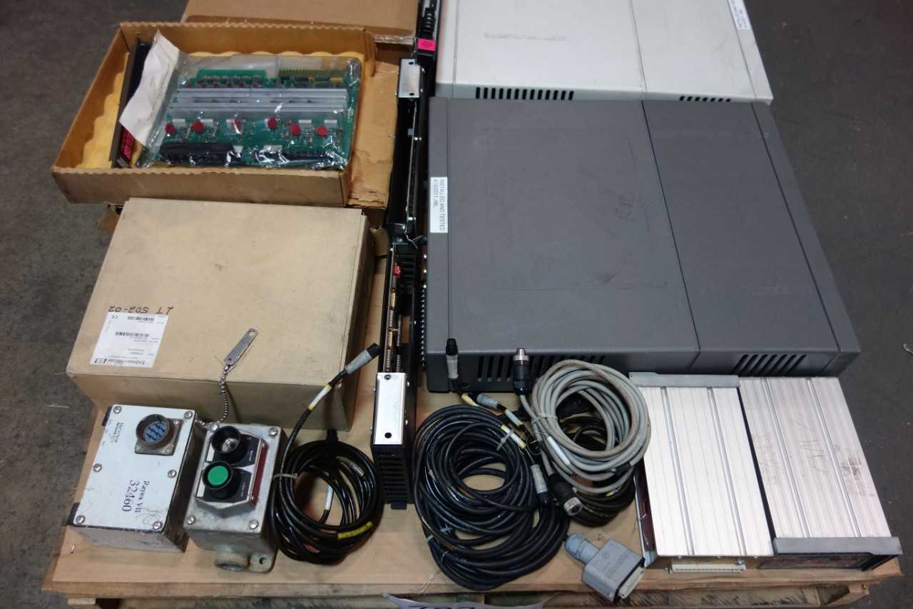 1 PALLET OF ASSORTED ELECTRICAL- MODULE CONTROLS, CABLE-WIRE CONTROLS, CONTROL BOARDS- ABB, BAILEY, GE FANUC - AUTOMATION & CONTROLS