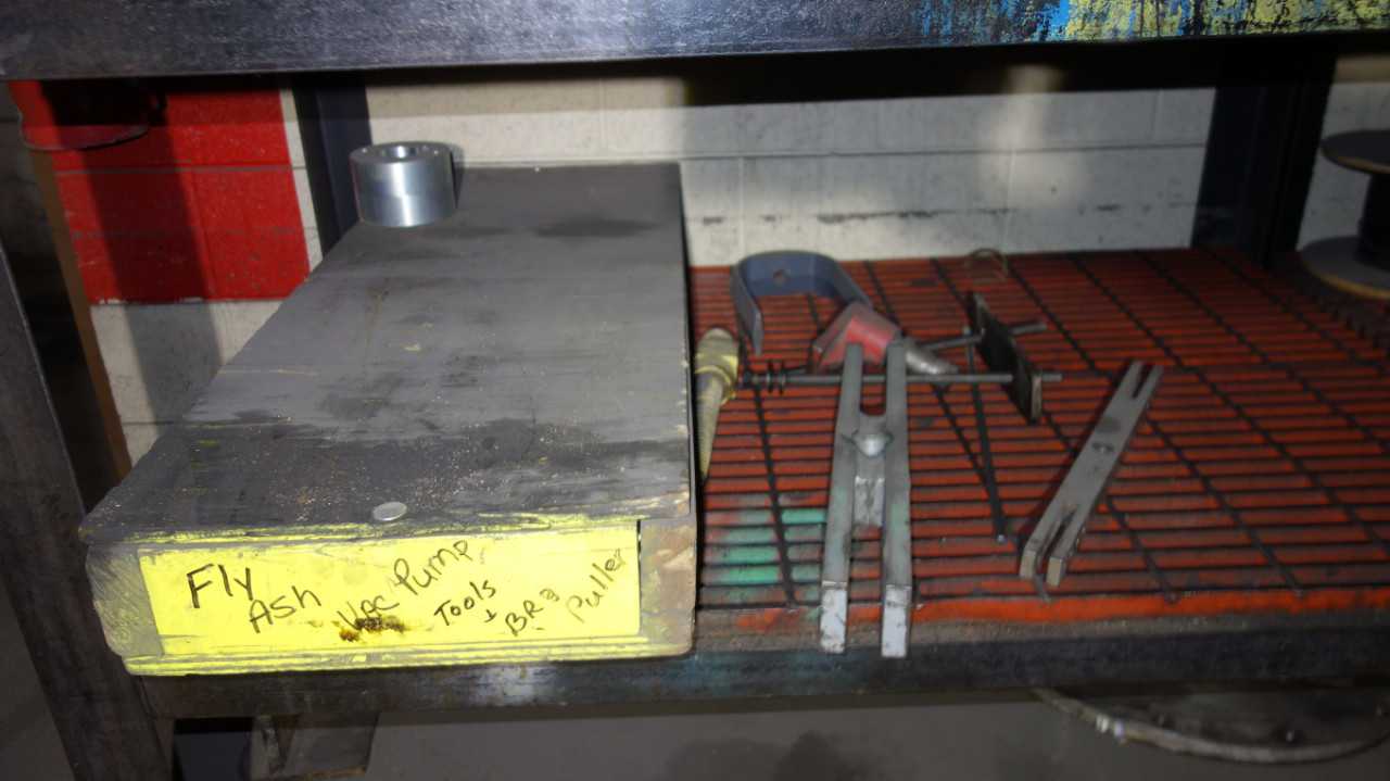 CONTENTS OF 5X STEEL WORK TABLES - TOOLS, HARDWARE - MISCELLANEOUS