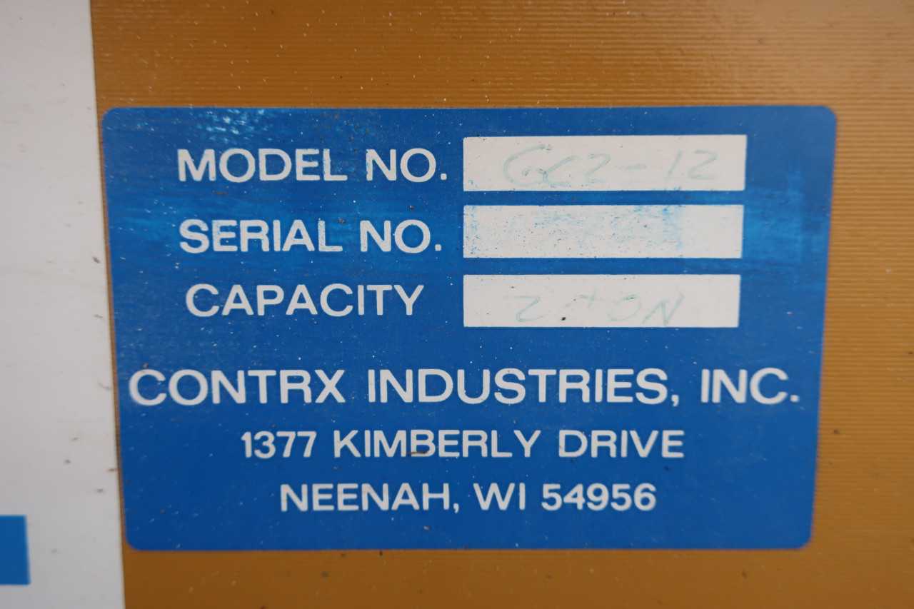 CONTRAX GC2-12 2 TON PORTABLE ROLLING GANTRY W/O HOIST - LIFTING EQUIPMENT