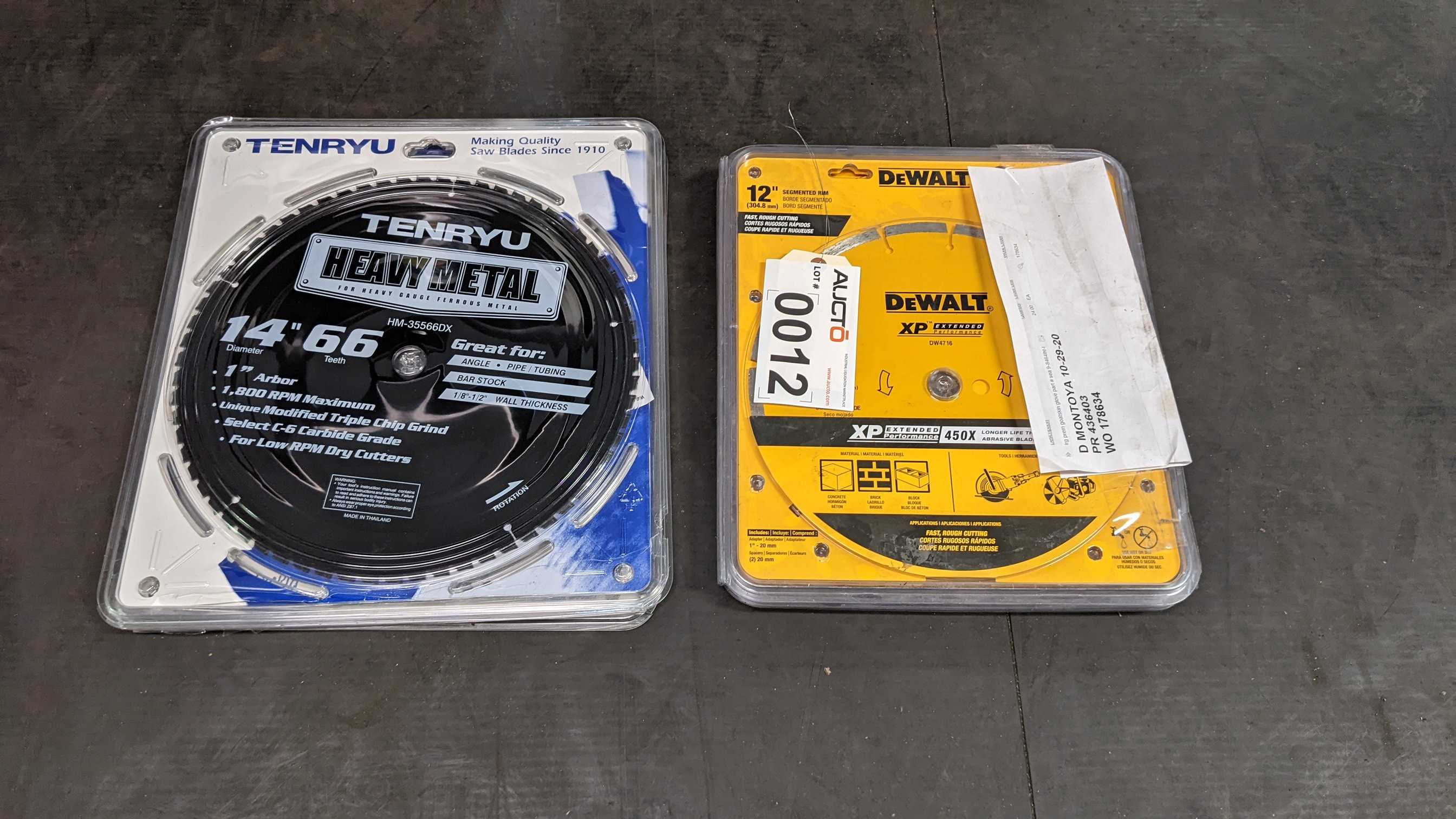 LOT OF 8 CUTTING BLADES - SAW BLADES