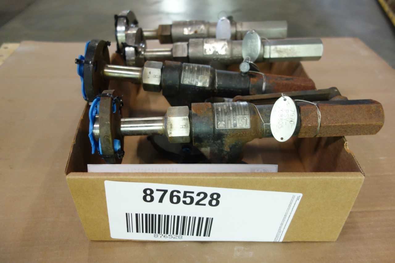 LOT OF 4 CONSOLIDATED VALVE SIZE 1/2 X 1 RELIEF VALVES - RELIEF VALVE