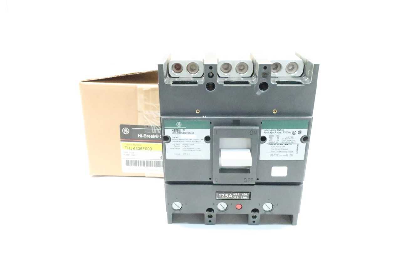 GENERAL ELECTRIC GE THJK436125WL HI-BREAK 3P 125A AMP 600V-AC 250V-DC MOLDED CASE CIRCUIT BREAKER - CIRCUIT BREAKERS GENERAL ELECTRIC GE THJK436125WL HI-BREAK 3P 125A AMP 600V-AC 250V-DC MOLDED CASE CIRCUIT BREAKER - CIRCUIT BREAKERS