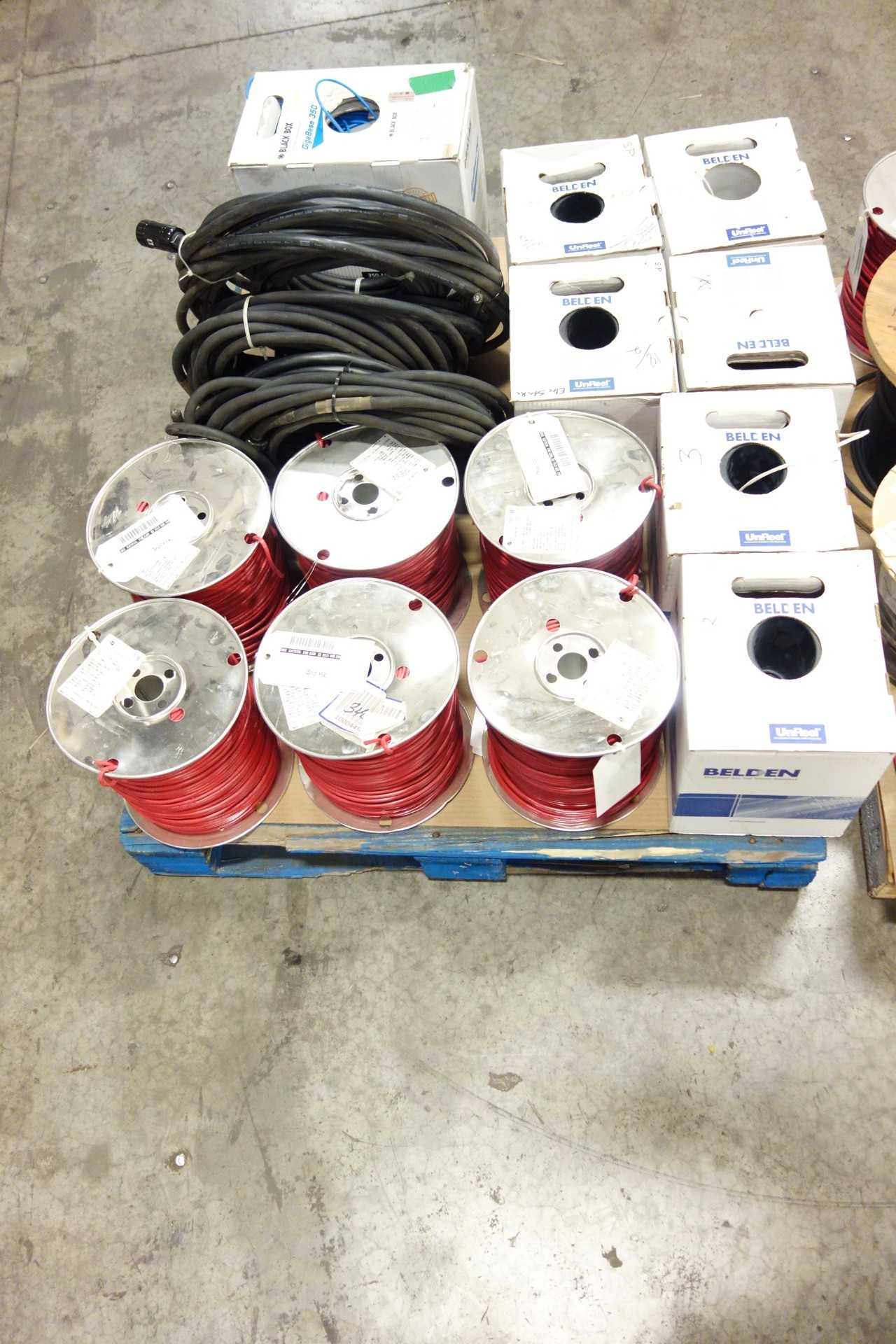 2 PALLETS OF ASSORTED ELECTRICAL WIRE AND CABLE - ELECTRICAL COMPONENTS