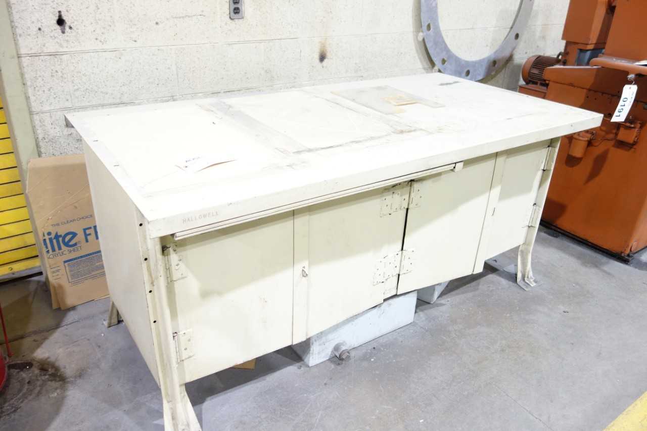 Hallowell 3' x 6' Steel Work Table without Contents - PLANT & FACILITY