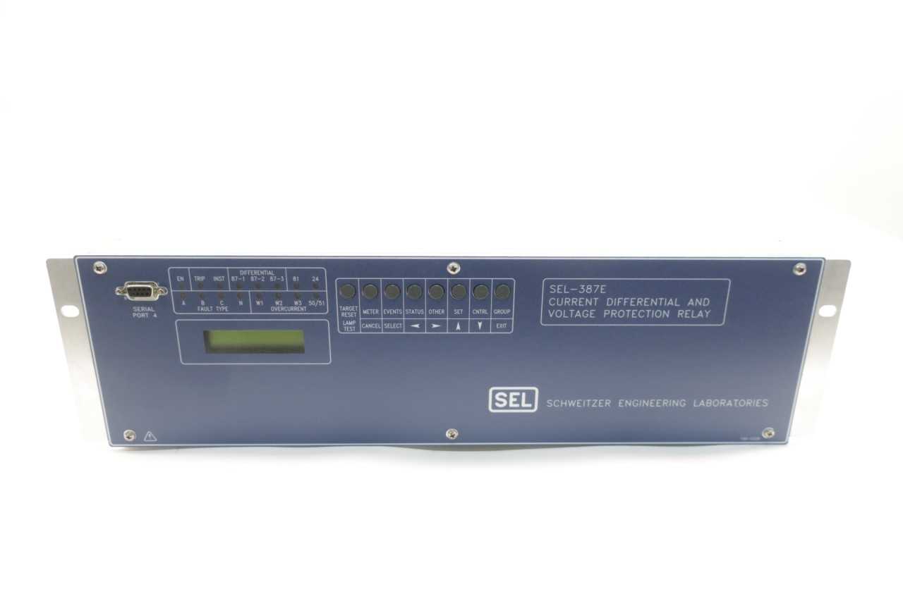 SCHWEITZER SEL-387E CURRENT DIFFERENTIAL AND VOLTAGE 125V-AC PROTECTION RELAY - AUTOMATION & CONTROLS