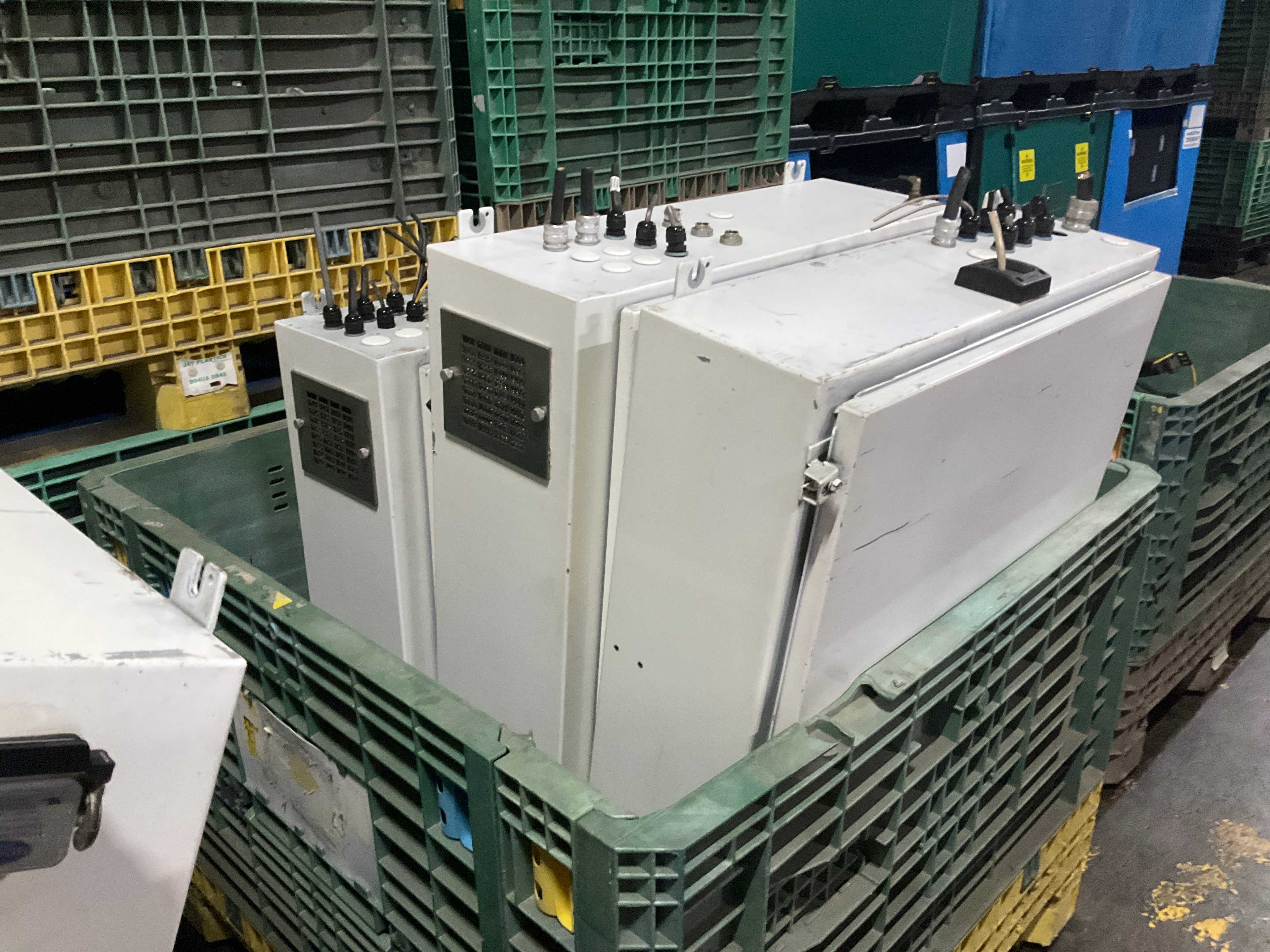 QTY 2- PALLET WITH CONTROL CABINETS - CONTROL CABINETS