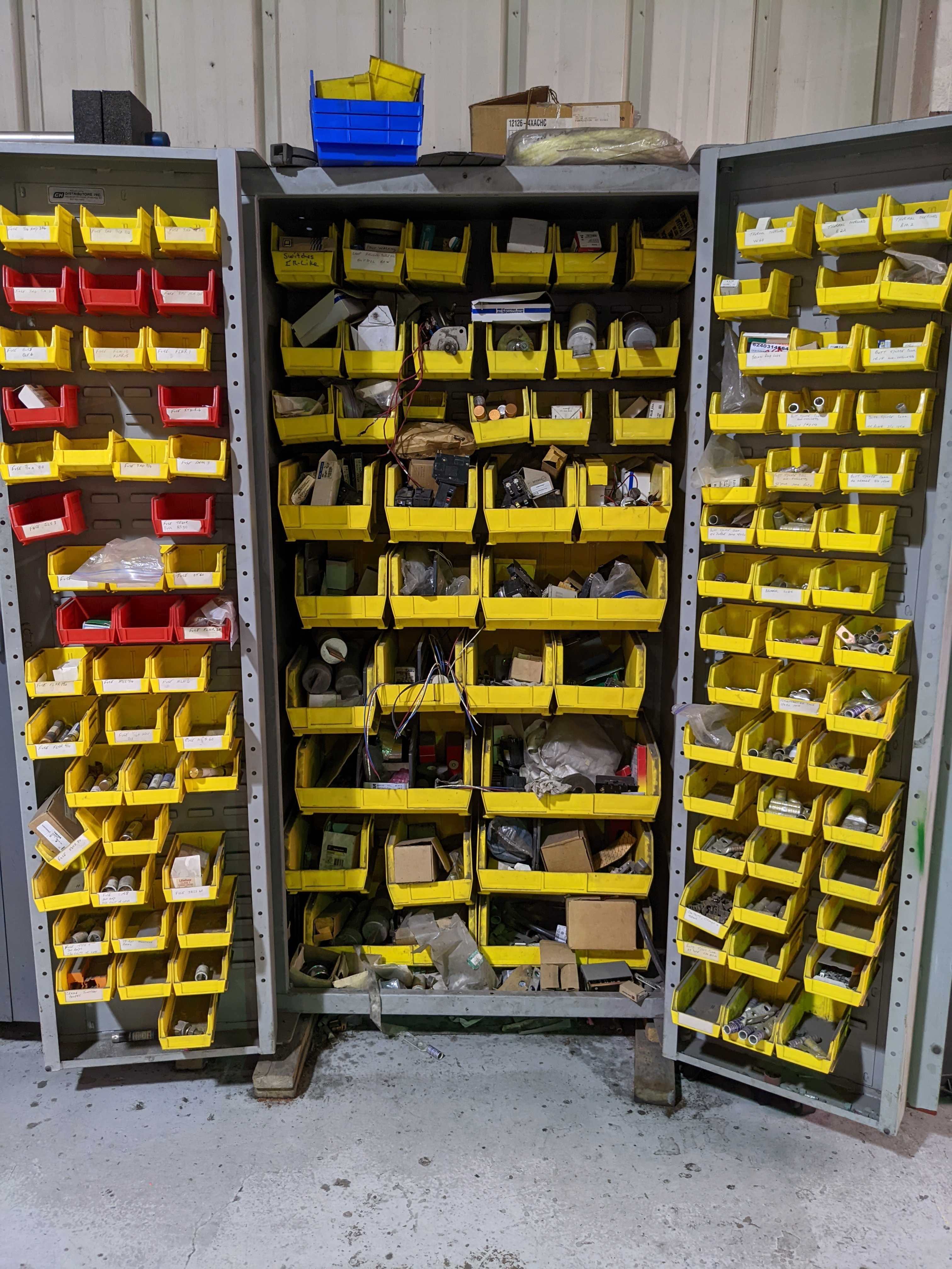 CABINET AND CONTENTS - ELECTRICAL COMPONENTS