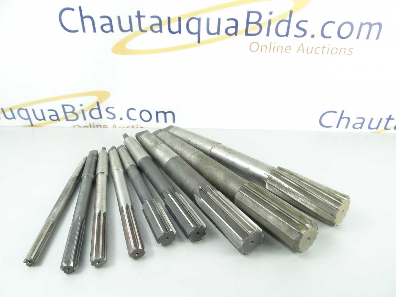 Lot of 9 HSS 1MT 2MT 3MT 4MT Chucking Reamers - MISCELLANEOUS