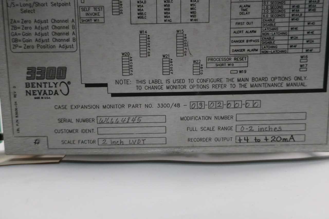 LOT OF 2 BENTLY NEVADA MONITORS - AUTOMATION & CONTROLS