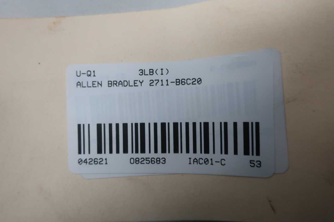 ALLEN BRADLEY 2711-B6C20 PANELVIEW 600 OPERATOR INTERFACE - AUTOMATION & CONTROLS