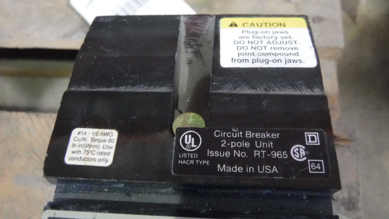 100 Amp Square-D Circuit Breaker - CIRCUIT BREAKERS