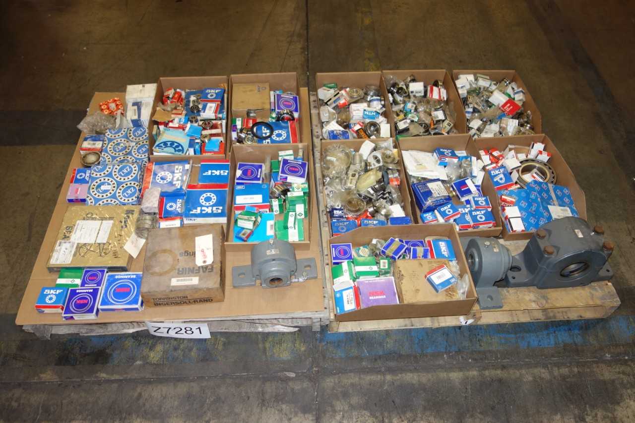 2 PALLETS OF ASSORTED ROLLER BEARINGS, SKF, FAG, NSK, TIMKEN, NTN, FAFNIR - BEARINGS