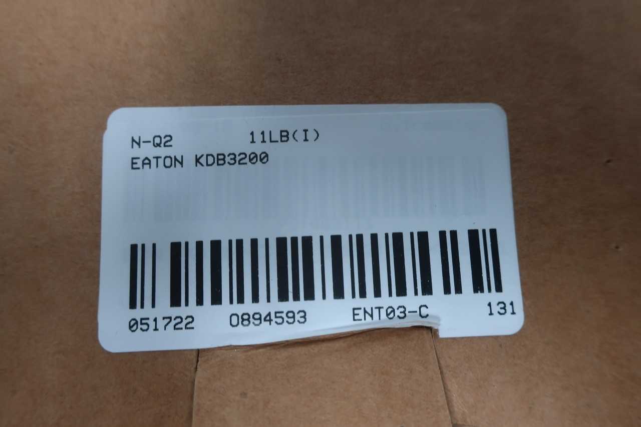EATON KDB3200 3P 200A AMP 600V-AC MOLDED CASE CIRCUIT BREAKER - CIRCUIT BREAKERS