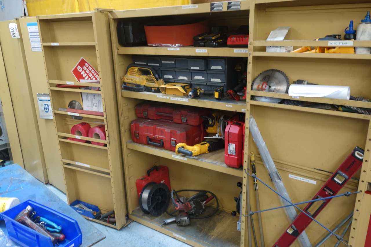 Cabinet without Milwaukee and Dewalt power tools - ELECTRIC POWER TOOLS