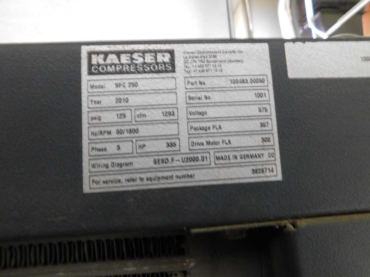 2010 Kaesar SFC  250 Air Compressor - AIR COMPRESSORS