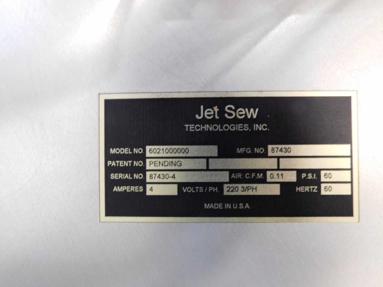 Jet Sew - PROCESS EQUIPMENT
