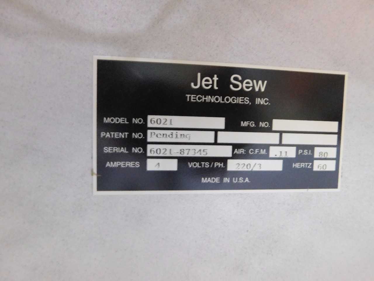 Jet Sew Mod 6021 - PROCESS EQUIPMENT