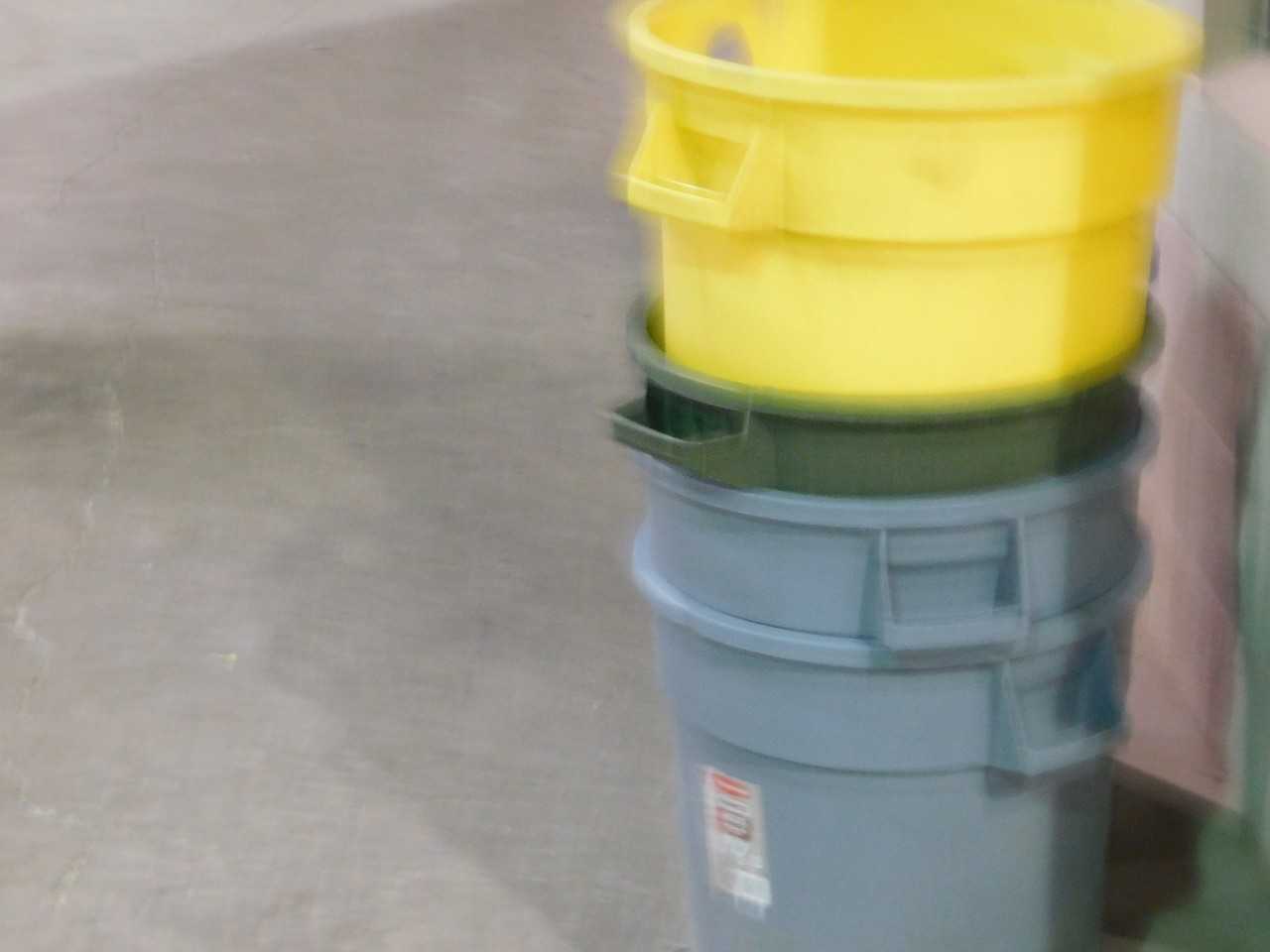 Approx 20 RubberMaid Cans multiple locations - MATERIAL HANDLING