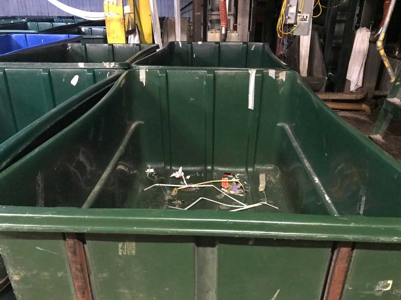  Green Tub Carts  Lot of 3 - ROLLING CARTS