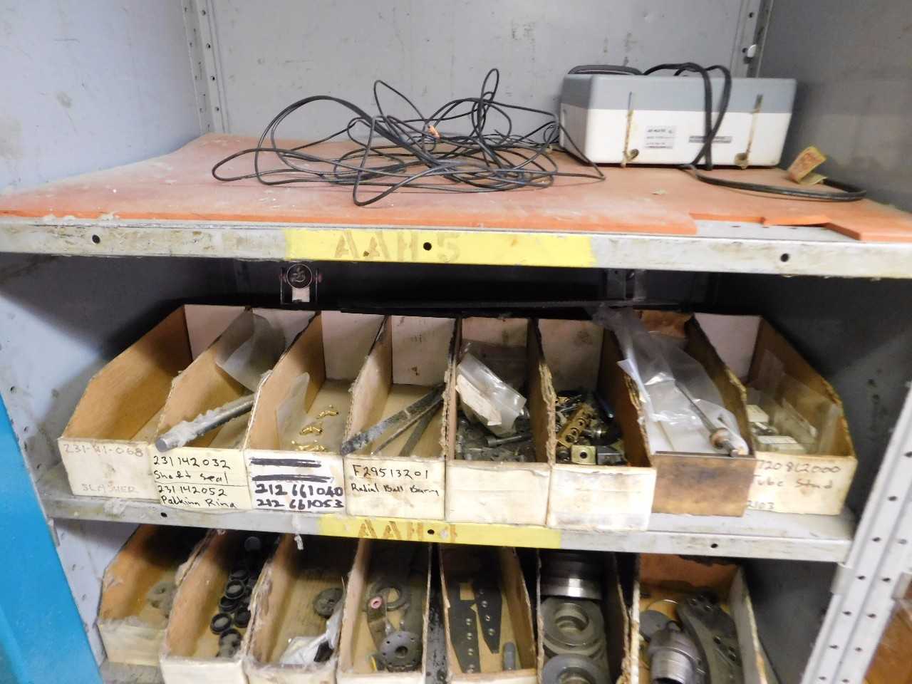 Parts Room Shelving with Misc Parts 3 Racks  - INDUSTRIAL PARTS