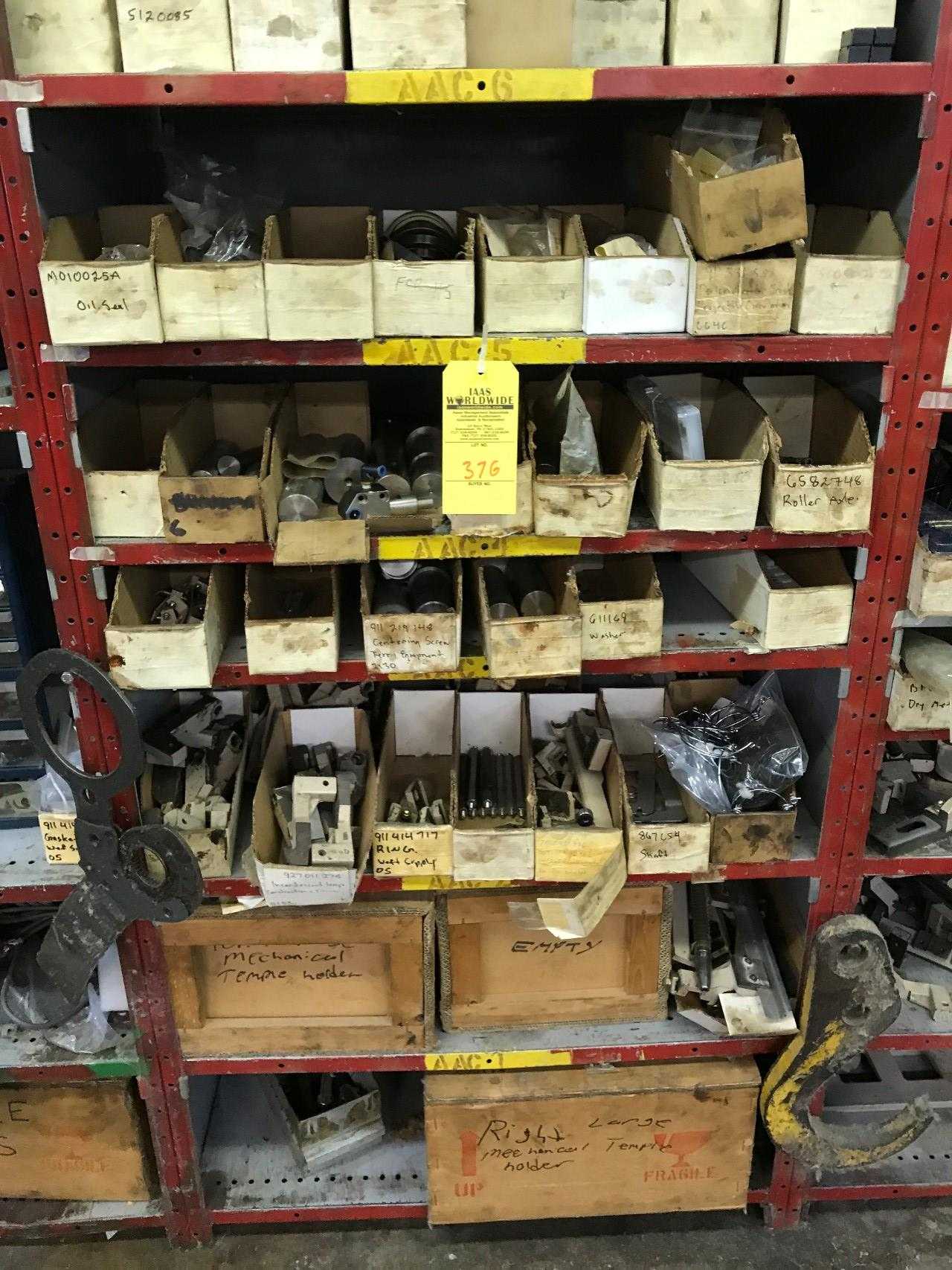 Parts Room Shelving with Misc Parts 3 Racks - INDUSTRIAL PARTS