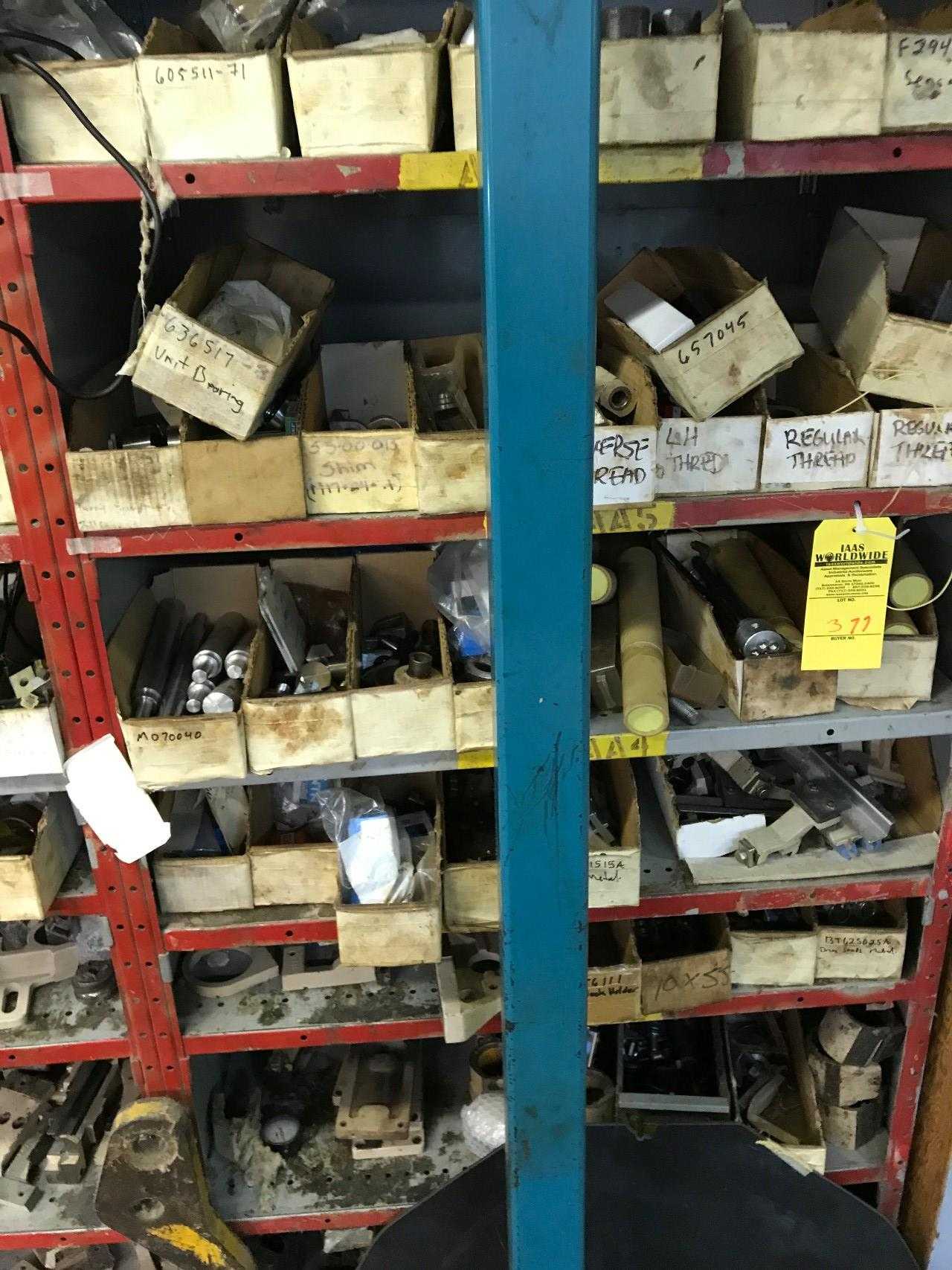 Parts Room Shelving with Misc Parts 2 Racks - INDUSTRIAL PARTS