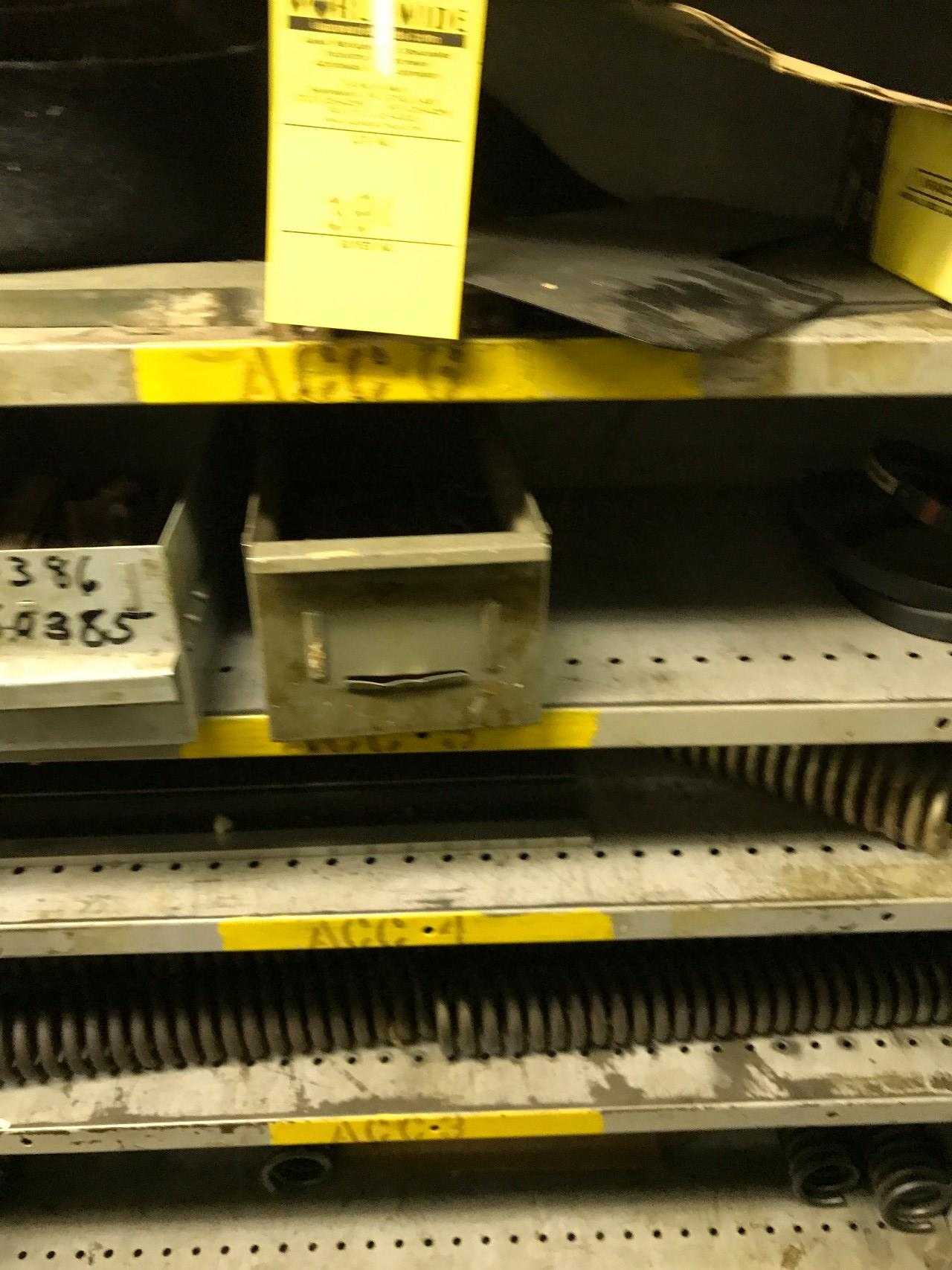 Parts Room Shelving with Misc Parts 6 Racks  - INDUSTRIAL PARTS